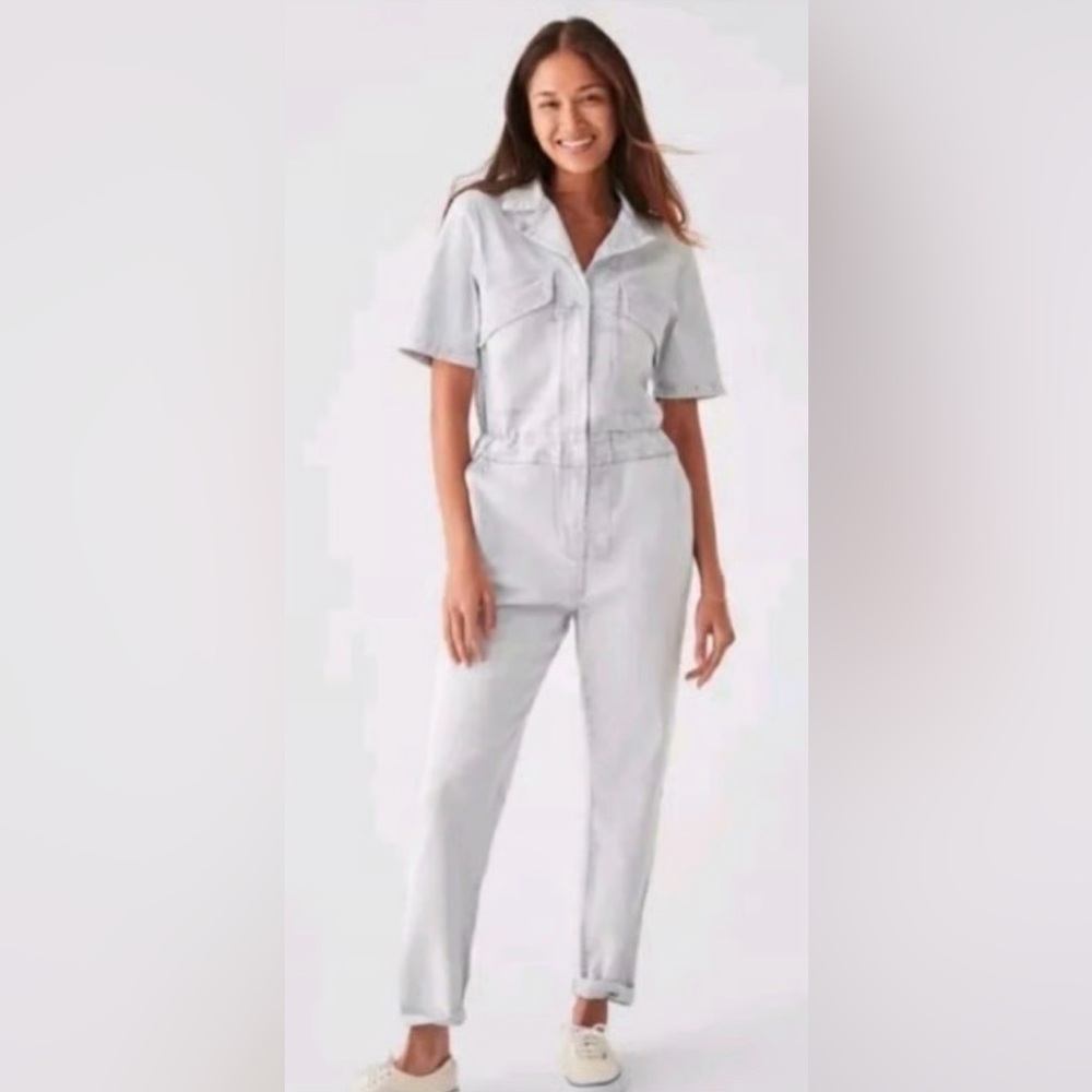 Faherty Blythe Denim Jumpsuit Lightwash